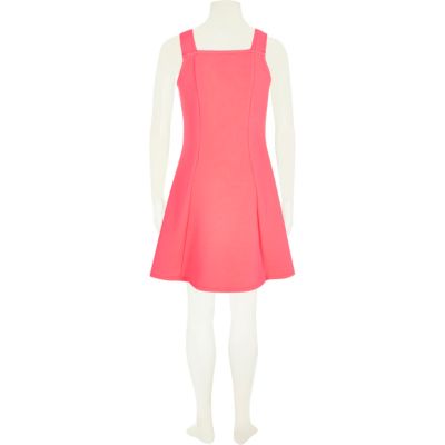 Girls pink pinafore dress